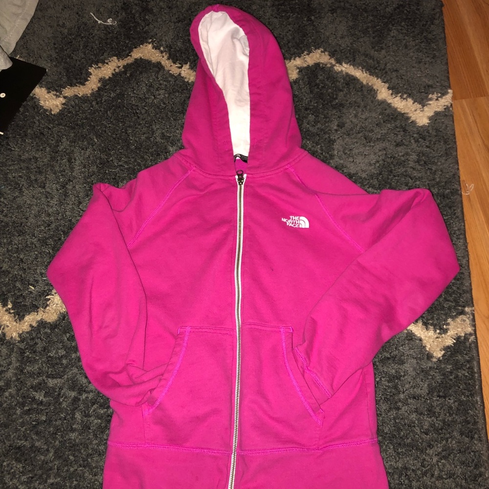 The North Face pink sweatshirt